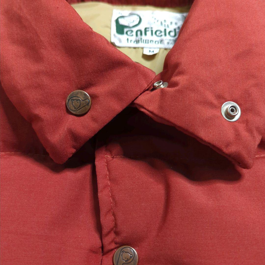 vintage80sPenfield USA製 ダウンベスト 白タグレンガカラー