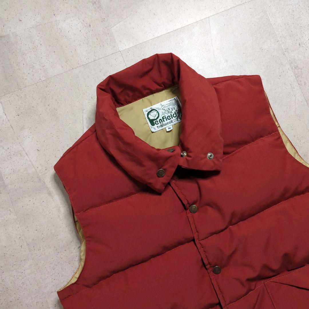 vintage80sPenfield USA製 ダウンベスト 白タグレンガカラー