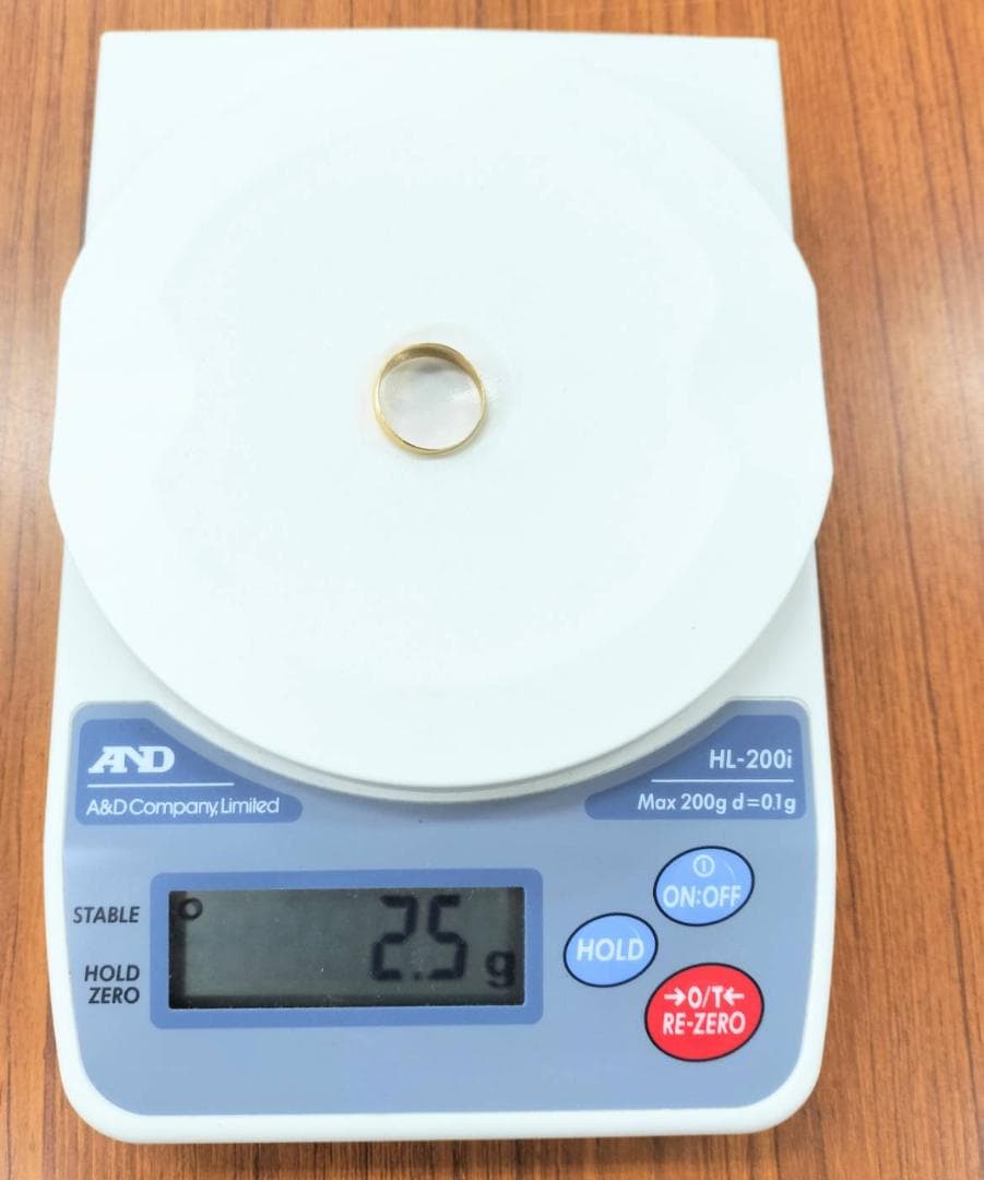 タイムセール♡K18 月型 甲丸 リング イエローゴールド 地金