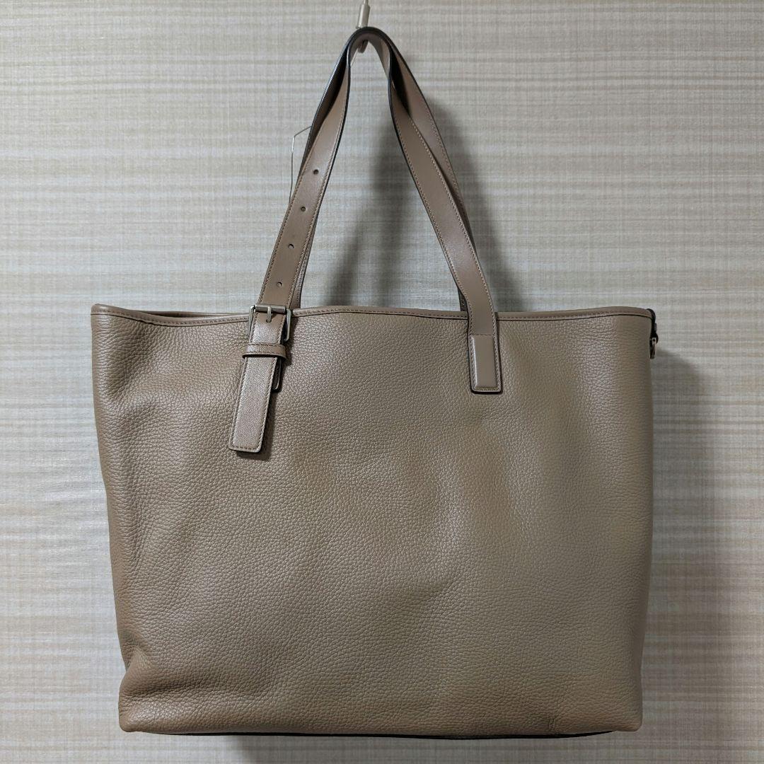 やまさん　Tod's Tライオン トープ レザー トートバッグ