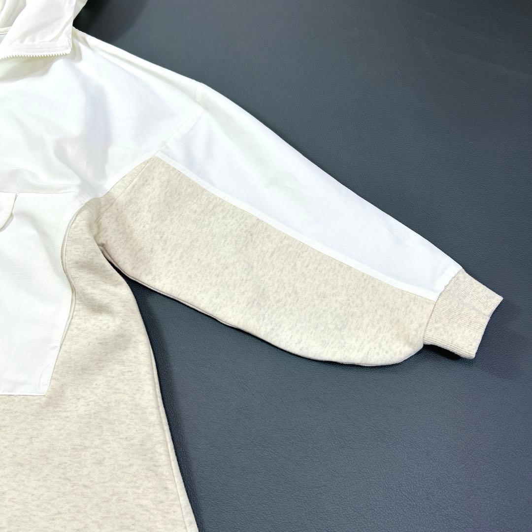 美品✨ナゴンスタンス 人気 パーカーワンピース ロング ゆったり ベージュ 白