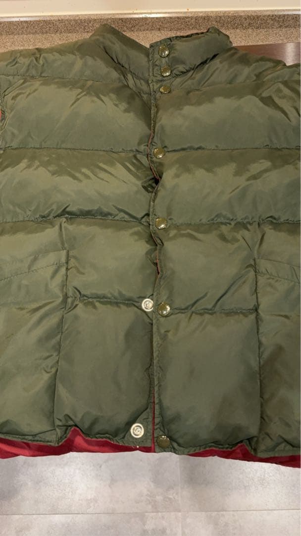 USA製 Schott リバーシブル ダウンベスト カーキ　レッド