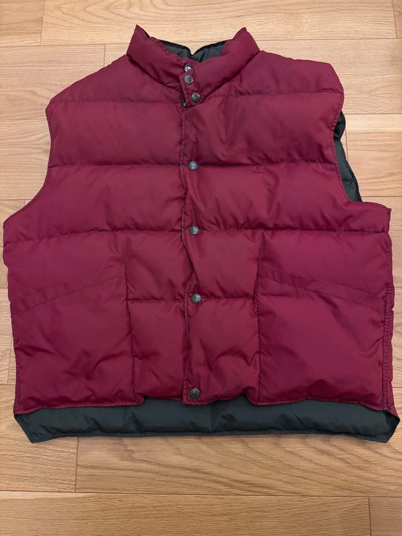 USA製 Schott リバーシブル ダウンベスト カーキ　レッド