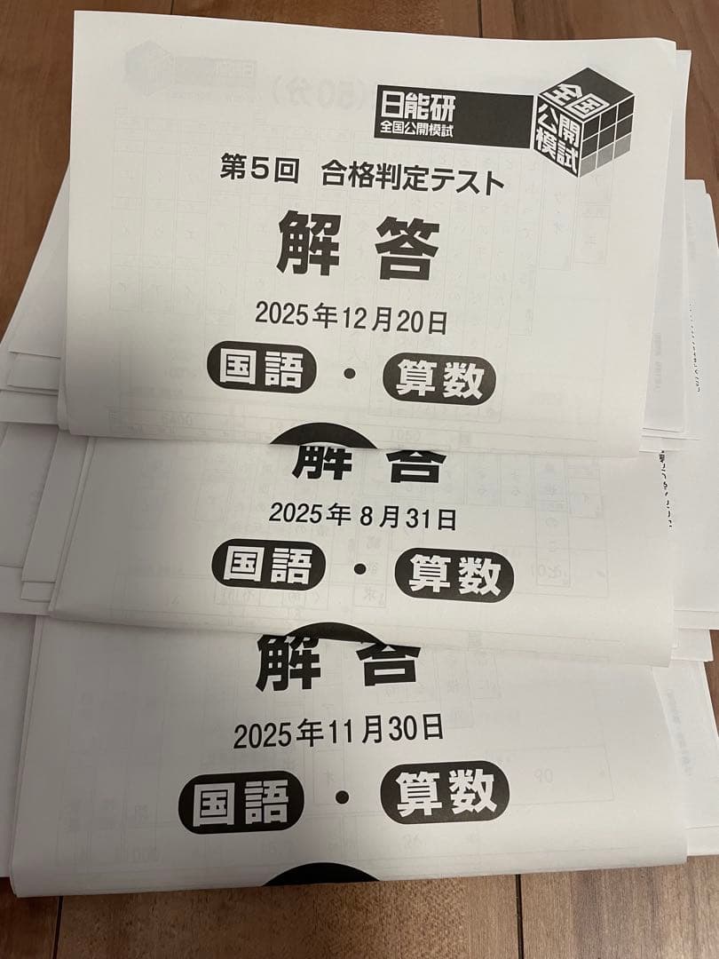 （最新）2026年受験終了組　日能研小6テストと問題集セット