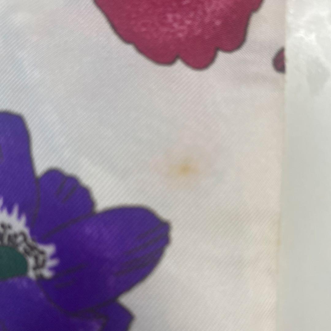 【美品】GUCCI グッチ ネックボウ シルク100% 花柄 リボンスカーフ
