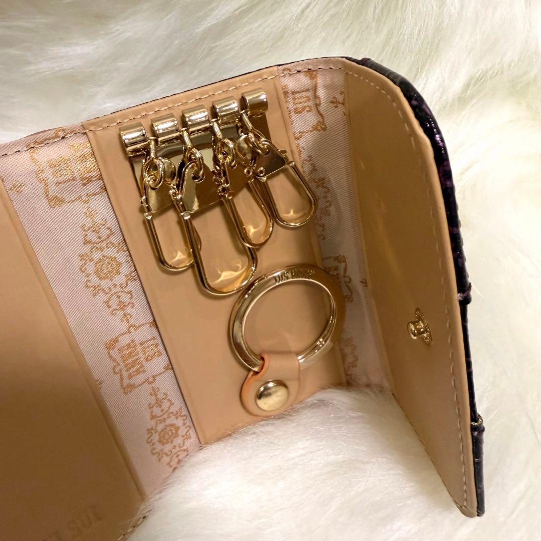 【新品未使用】ANNA SUI アナスイ ルーミー キーケース パープル