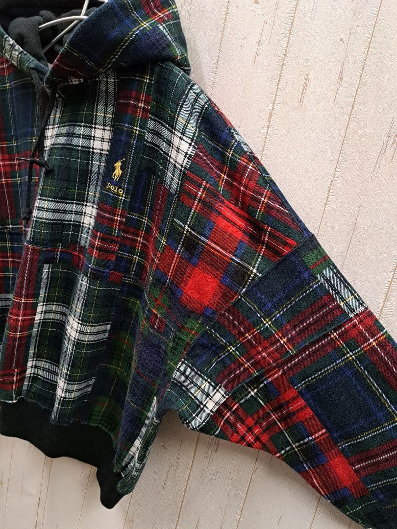 POLO RALPH LAUREN パッチワーク スウェットパーカー