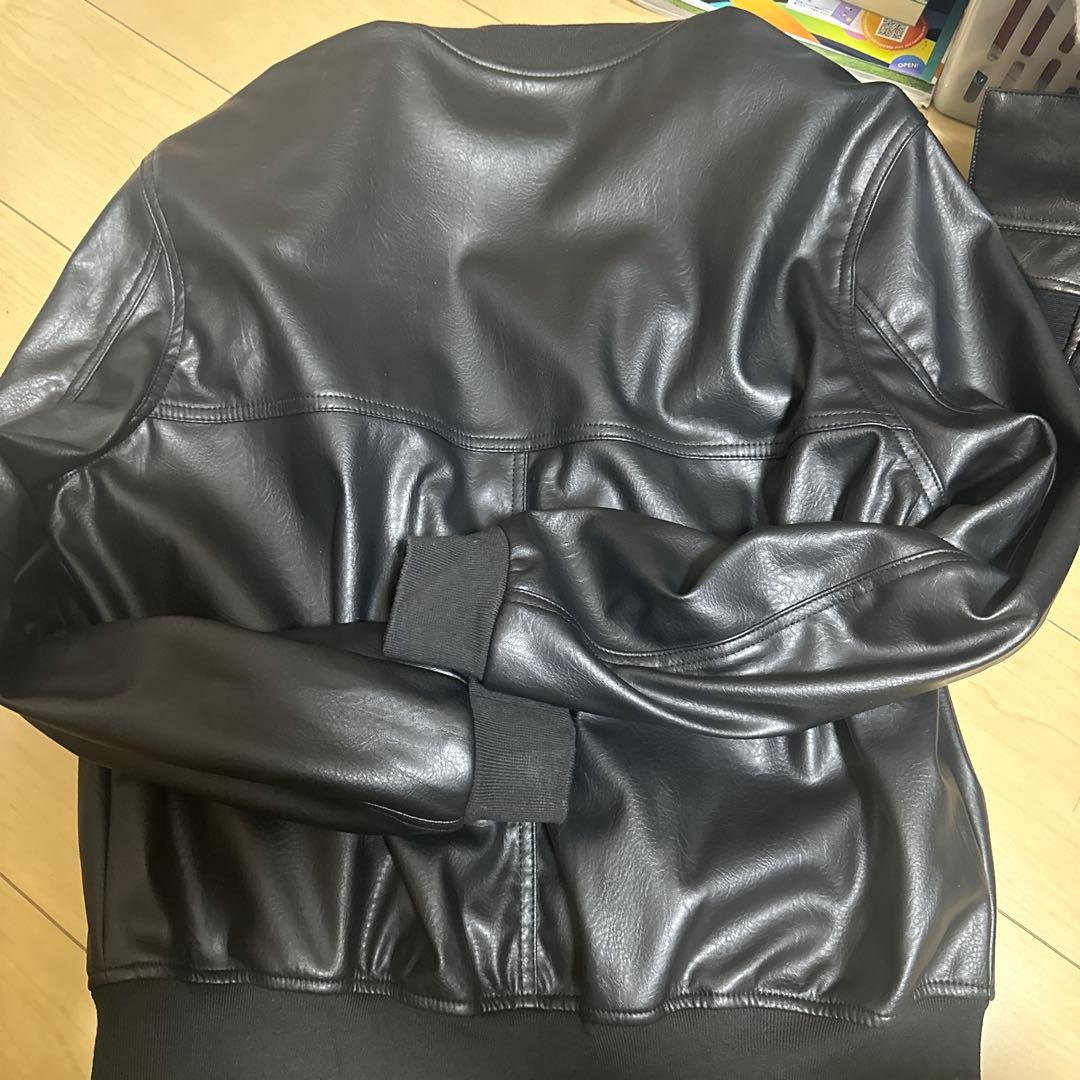 ZARA フェイクレザーボンバージャケットL
