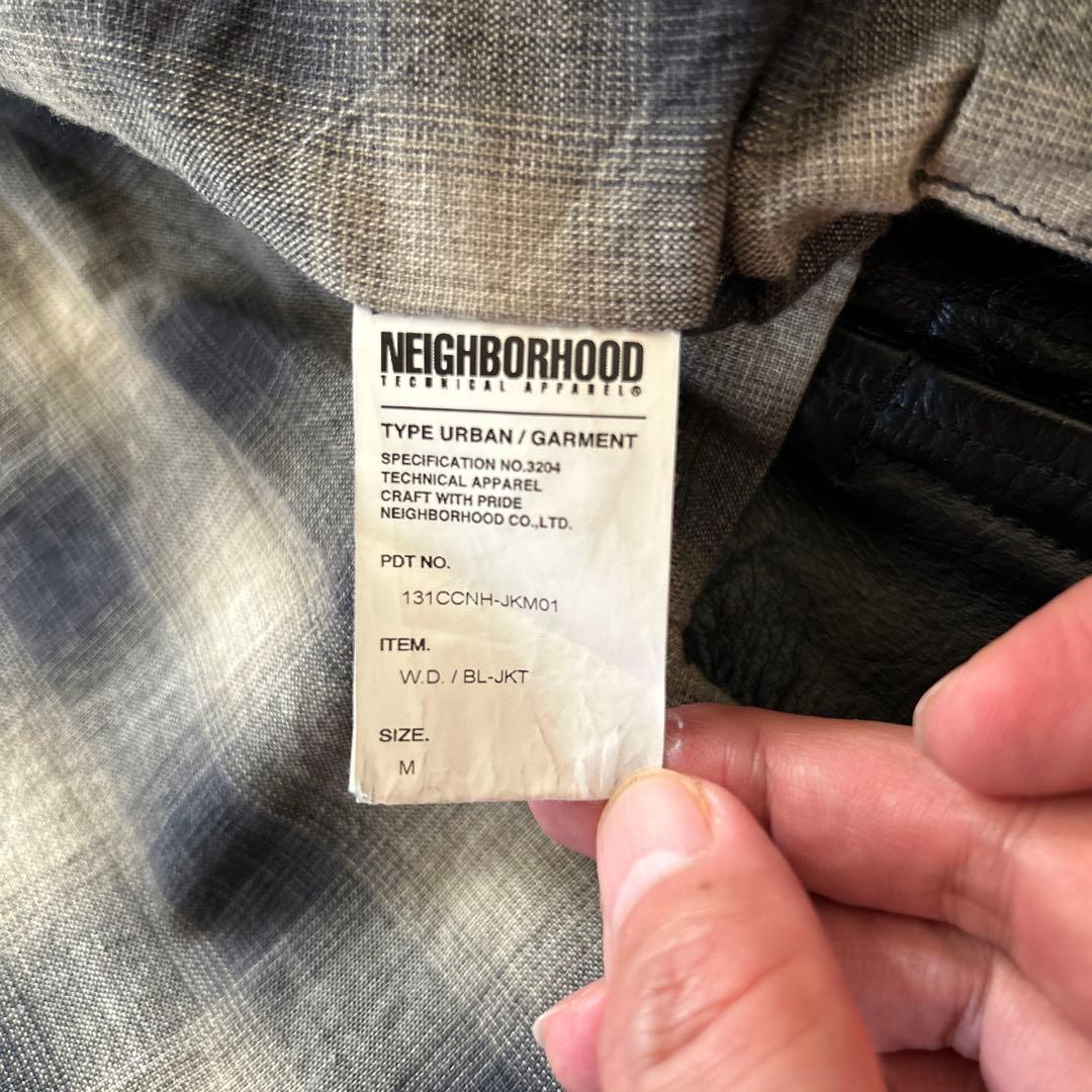 ス*バ様 NEIGHBORHOOD バッファローレザー シングルライダース ジャ