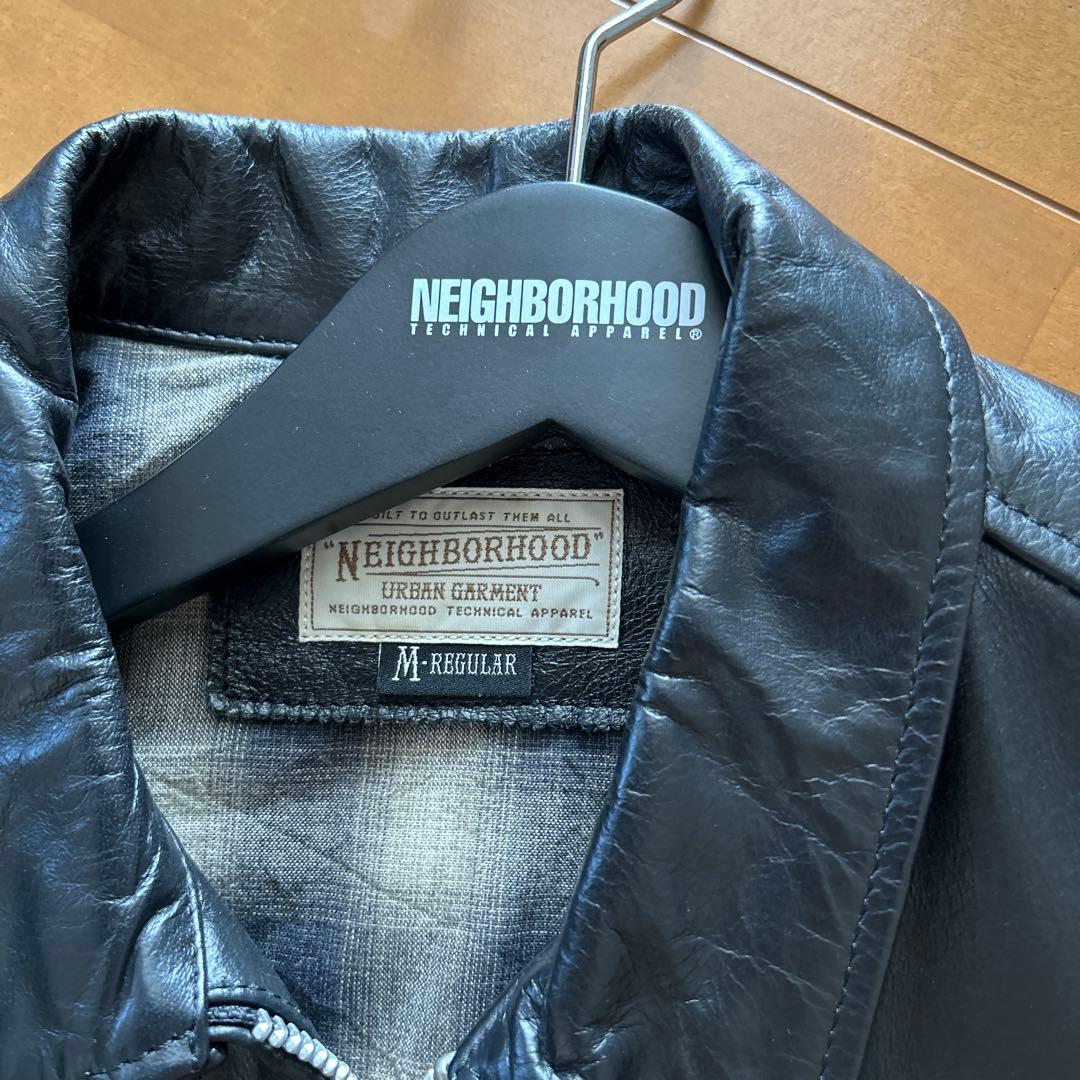ス*バ様 NEIGHBORHOOD バッファローレザー シングルライダース ジャ