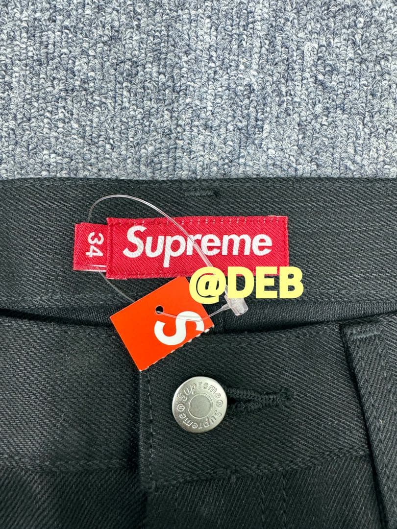 パンツ Supreme 25FW Baggy Jean Rigid Black 34 L