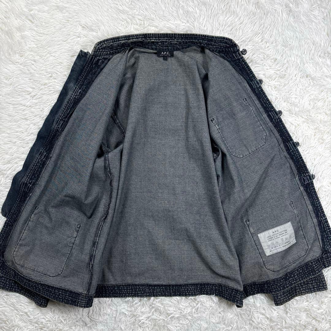 ✨希少・名作・00s✨アーペーセー　デニム　チャイナジャケット　USED加工　1
