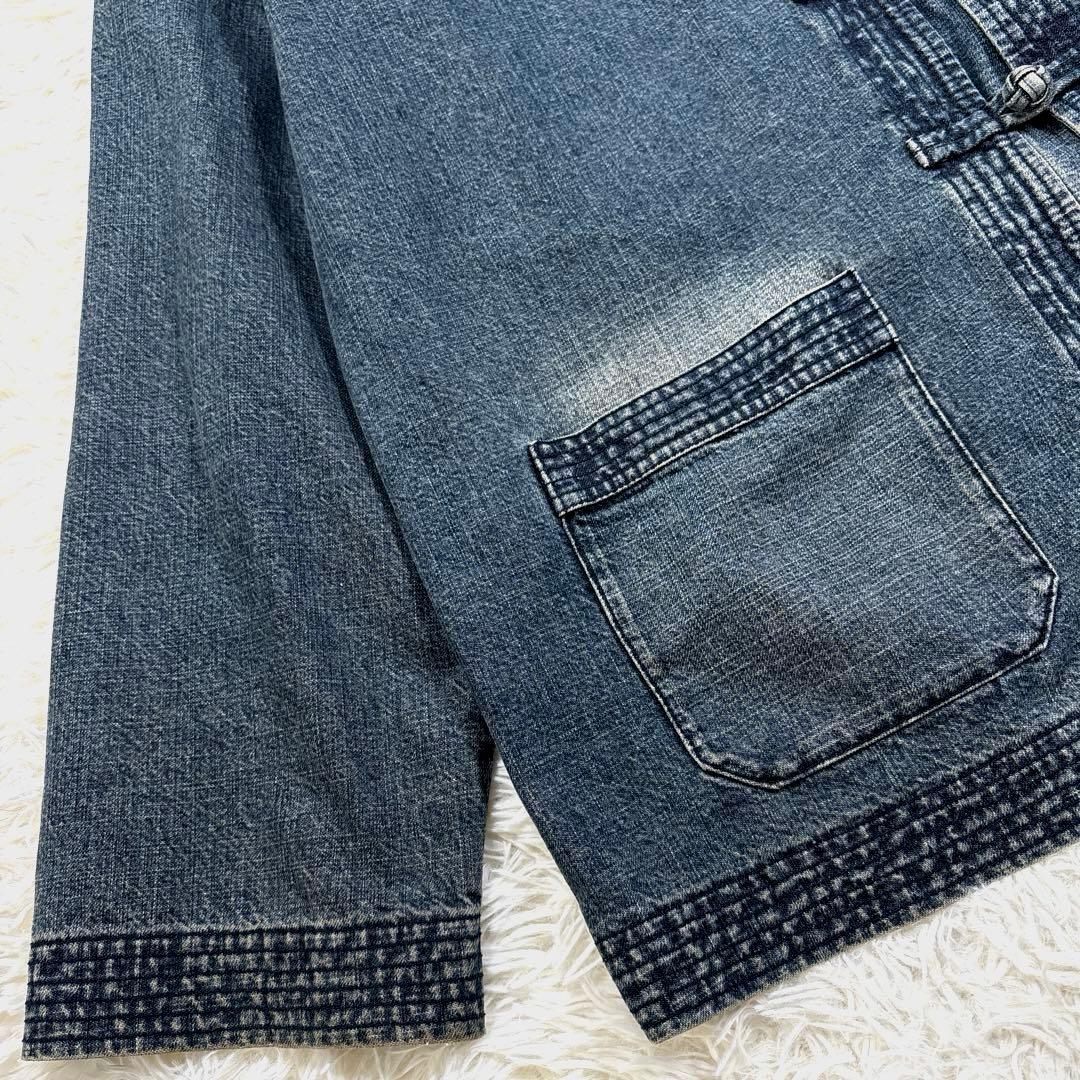 ✨希少・名作・00s✨アーペーセー　デニム　チャイナジャケット　USED加工　1