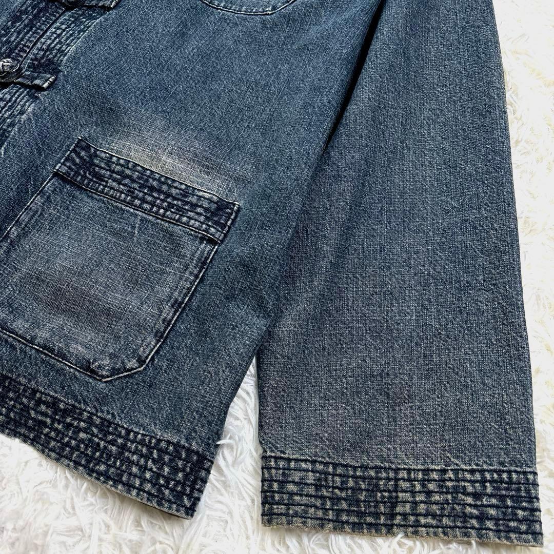✨希少・名作・00s✨アーペーセー　デニム　チャイナジャケット　USED加工　1
