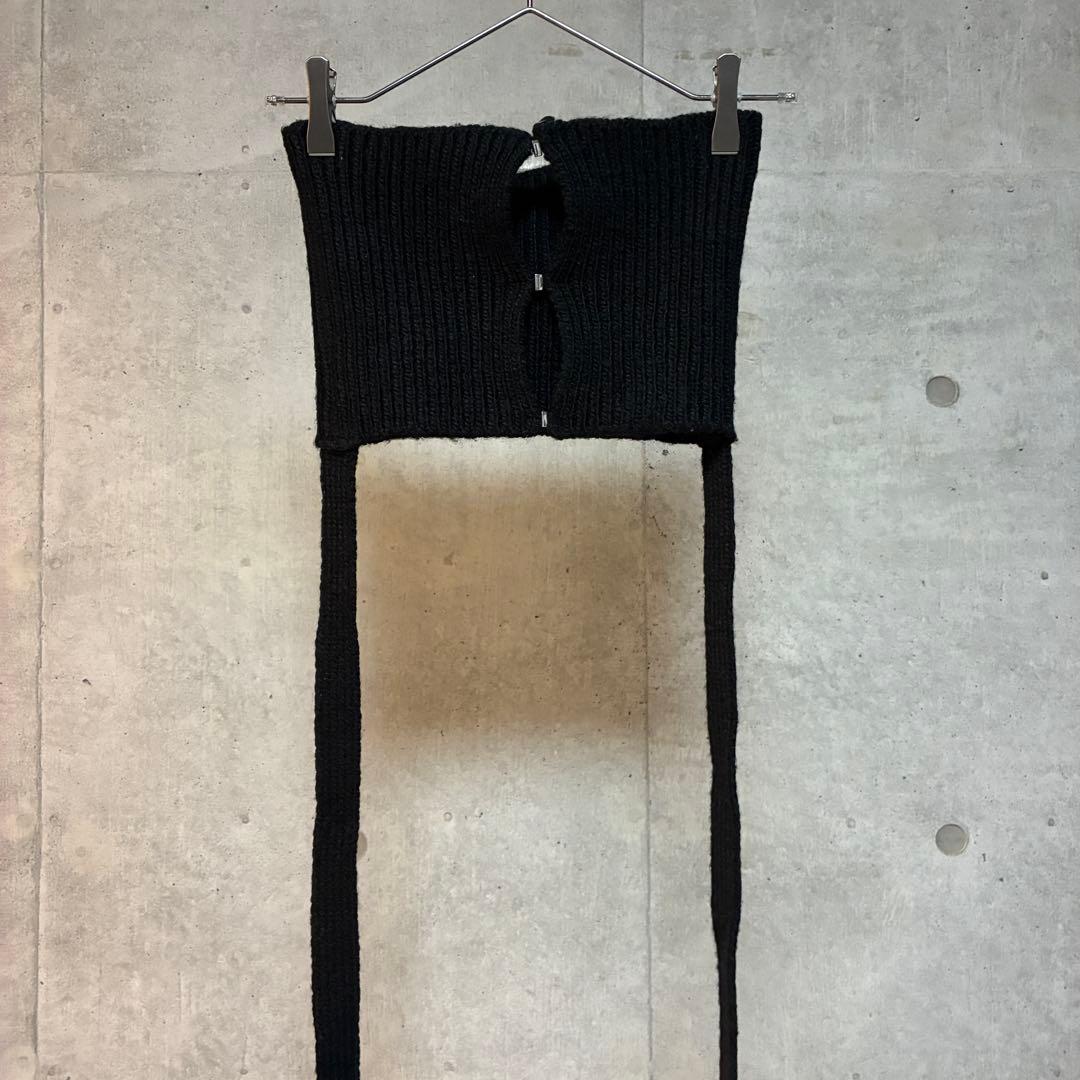 【MIHO】quui string knit bustier black