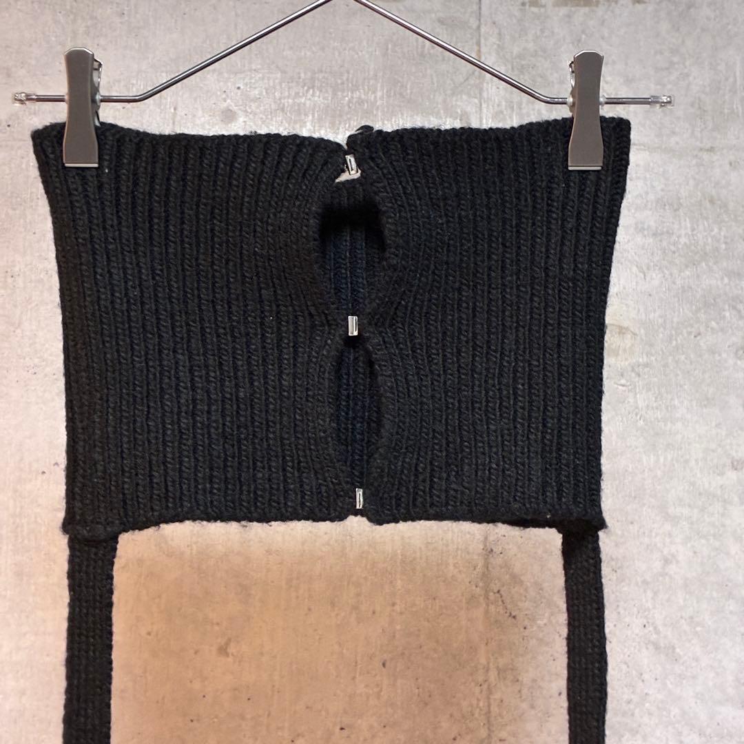 【MIHO】quui string knit bustier black