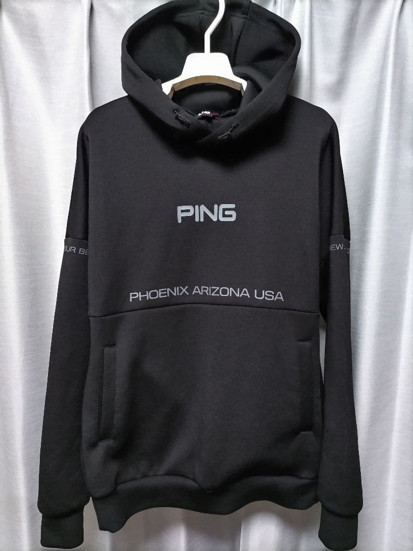 美品　PING　ベアダンボールニット　プルオーバー　パーカー　黒　23年モデル