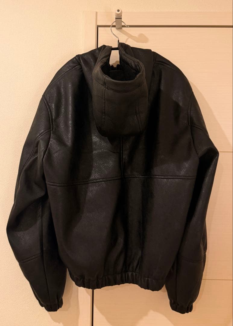 廣*孝様 ZARA レザーパーカー　フーデッド　ジャケット