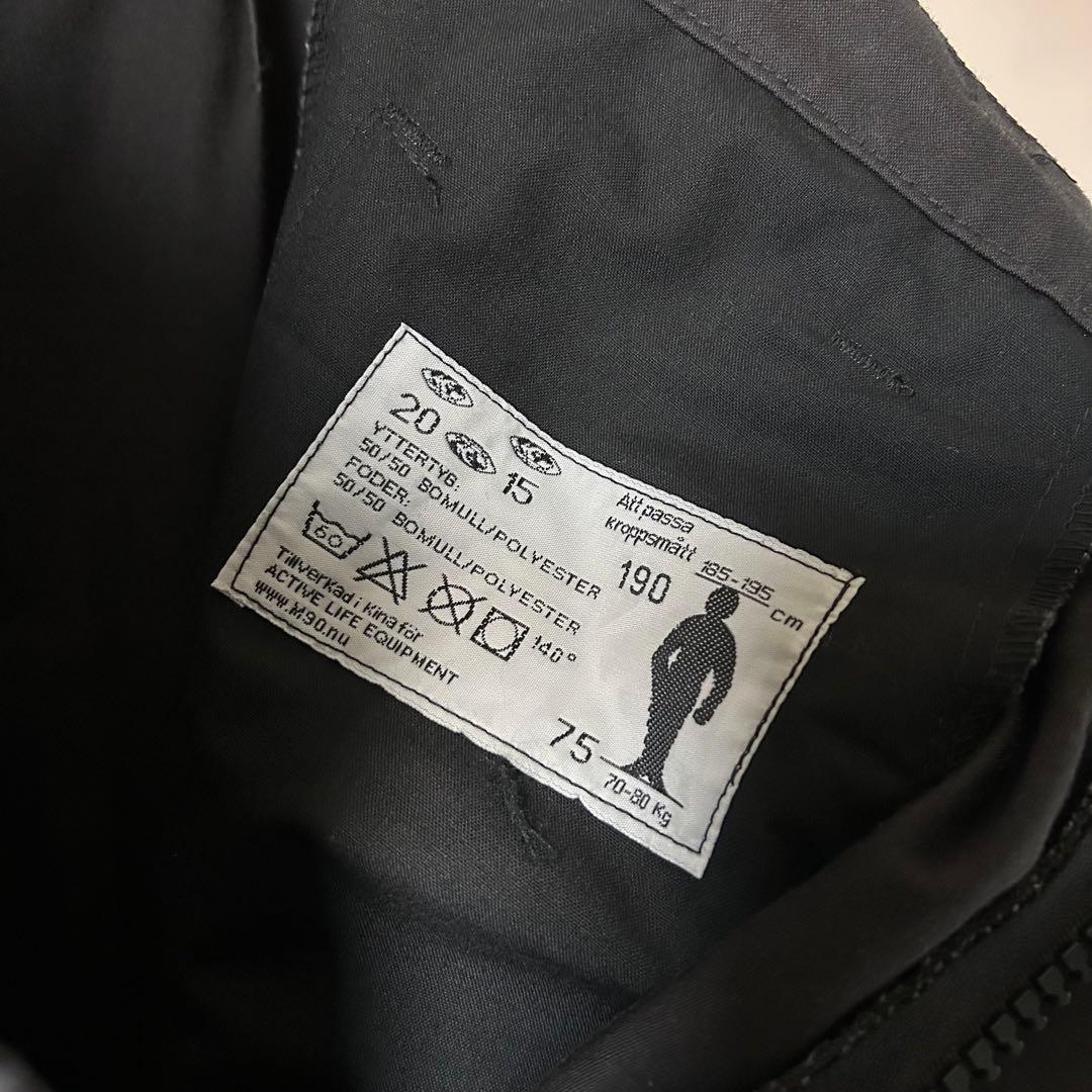 スウェーデン軍　M90 カーゴパンツ ブラック 190 75 美品 黒