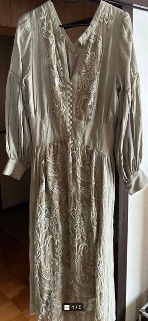 AMERI MEDI EMBROIDERY TULLE LACE DRESS Ｍ