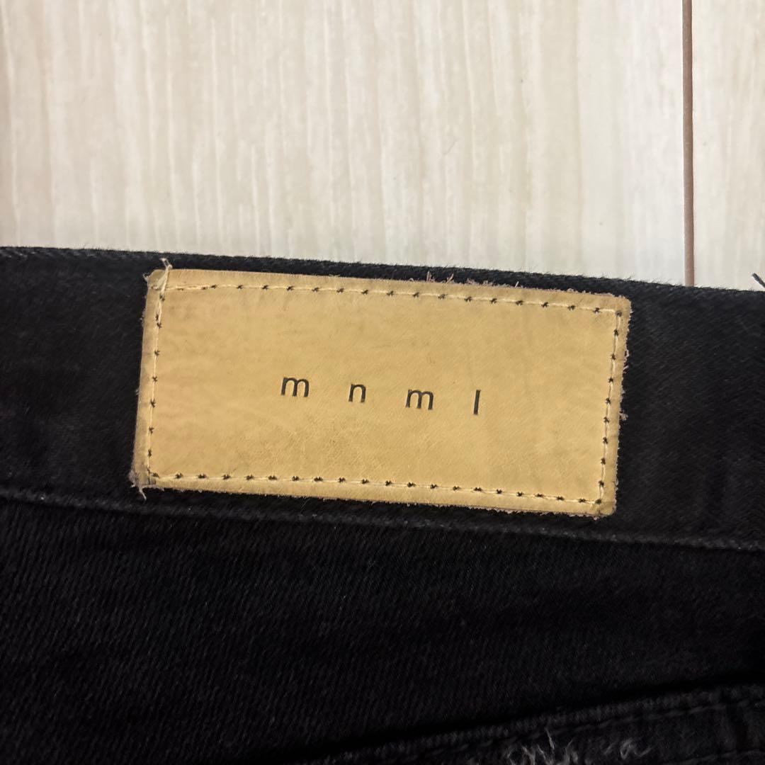 mnml ダメージ加工 ブラックデニム