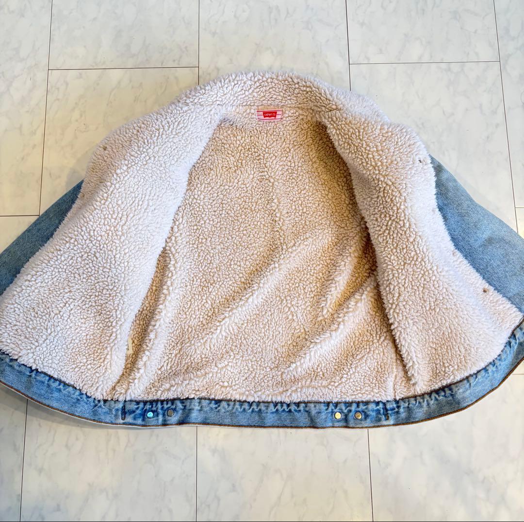 Levi's USA製ビンテージ デニム　ボア　トラッカージャケット　40