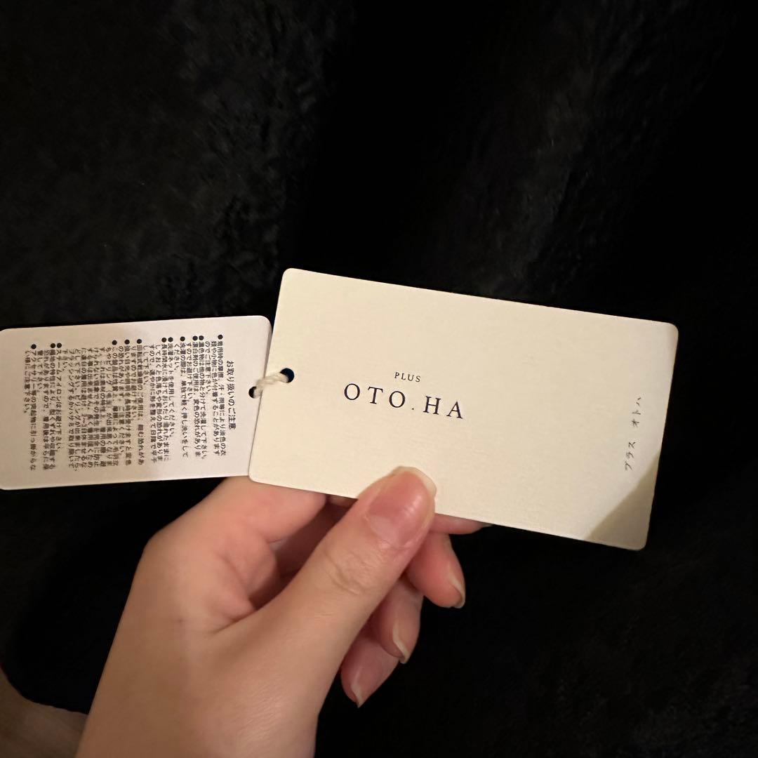 PLUS OTO.HA プラスオトハ ドッキングワンピース 黒 REI