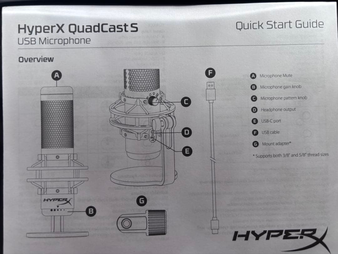 HYPERX QUADCAST S コンデンサーマイク