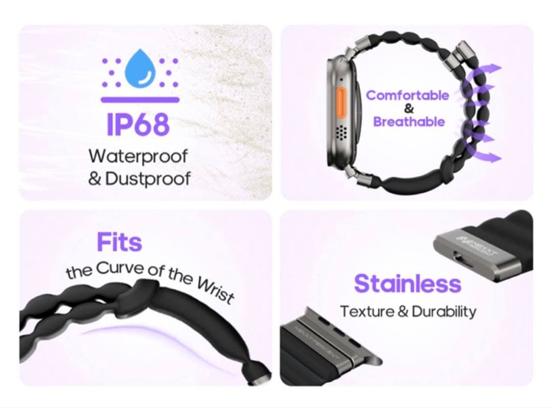 『Energy Link』Apple Watch用 充電ウォッチバンド　ホワイト