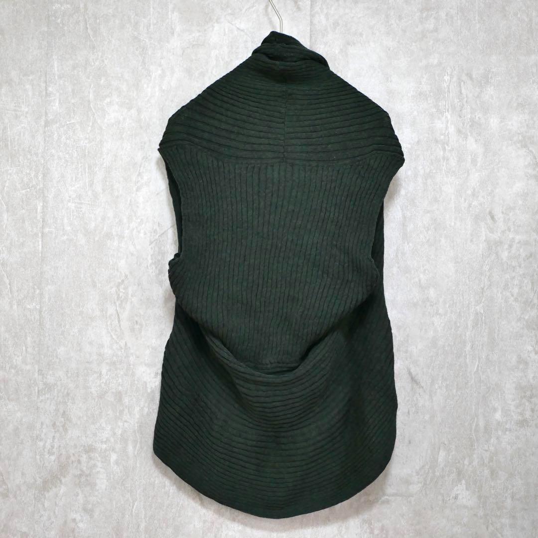 HaaT ISSEY MIYAKE サークルパターン リブ編み ニットジレ