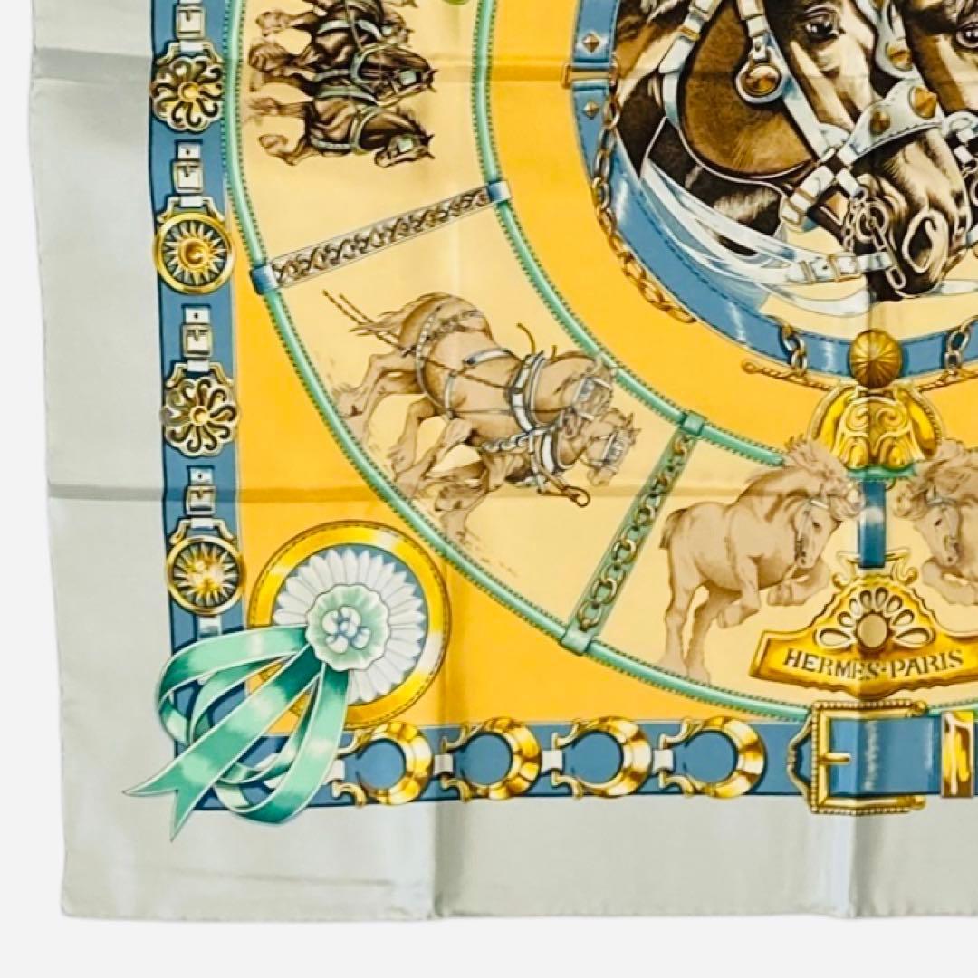 【美品】✨エルメス カレ90 Cheval de Trait 輓馬 箱付き