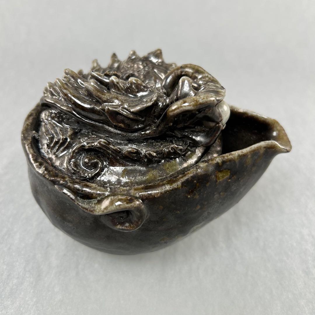 A031石田安弘 備前焼龍宝瓶 人気作者 急須 茶注 煎茶 茶道具