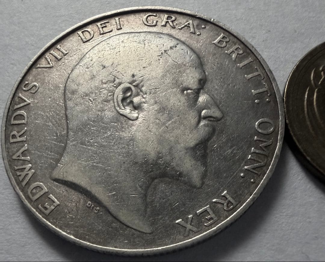 T*i様 1902年 英国　エドワード7世 ハーフクラウン銀貨