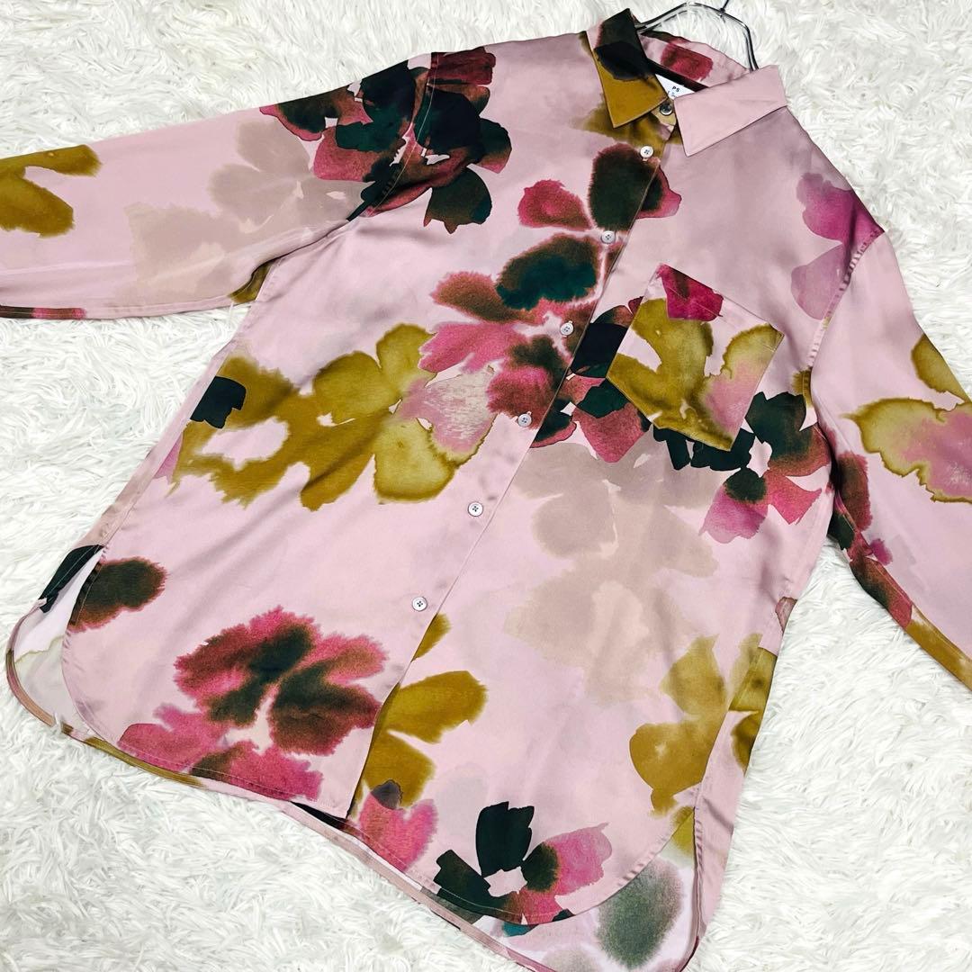 美品✨ ポールスミス マーシュマリーゴールド花柄長袖シャツ 大きいサイズ2XL