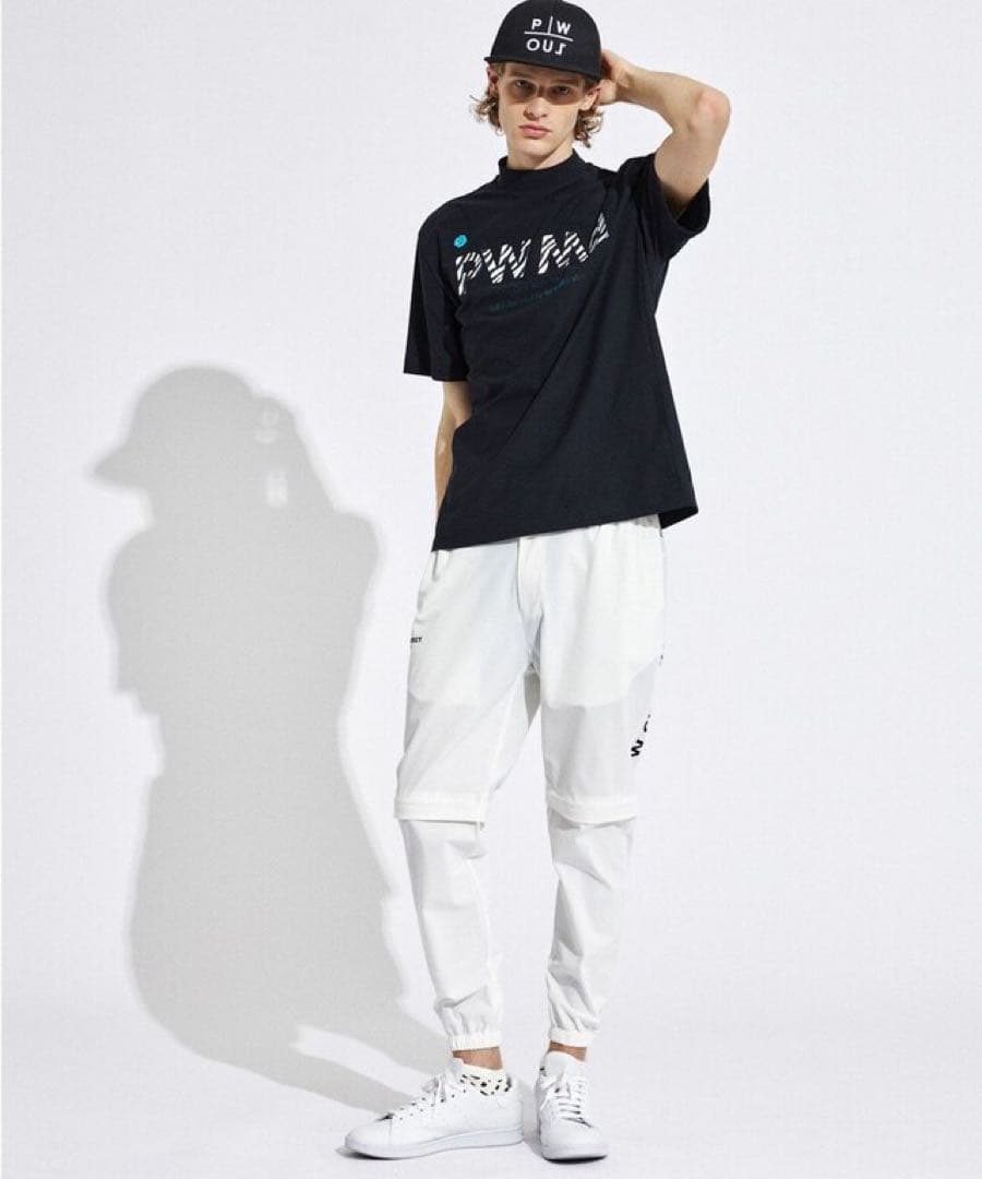 PW CIRCULUS メッシュポケットモック Tシャツ ブラック 黒 半袖