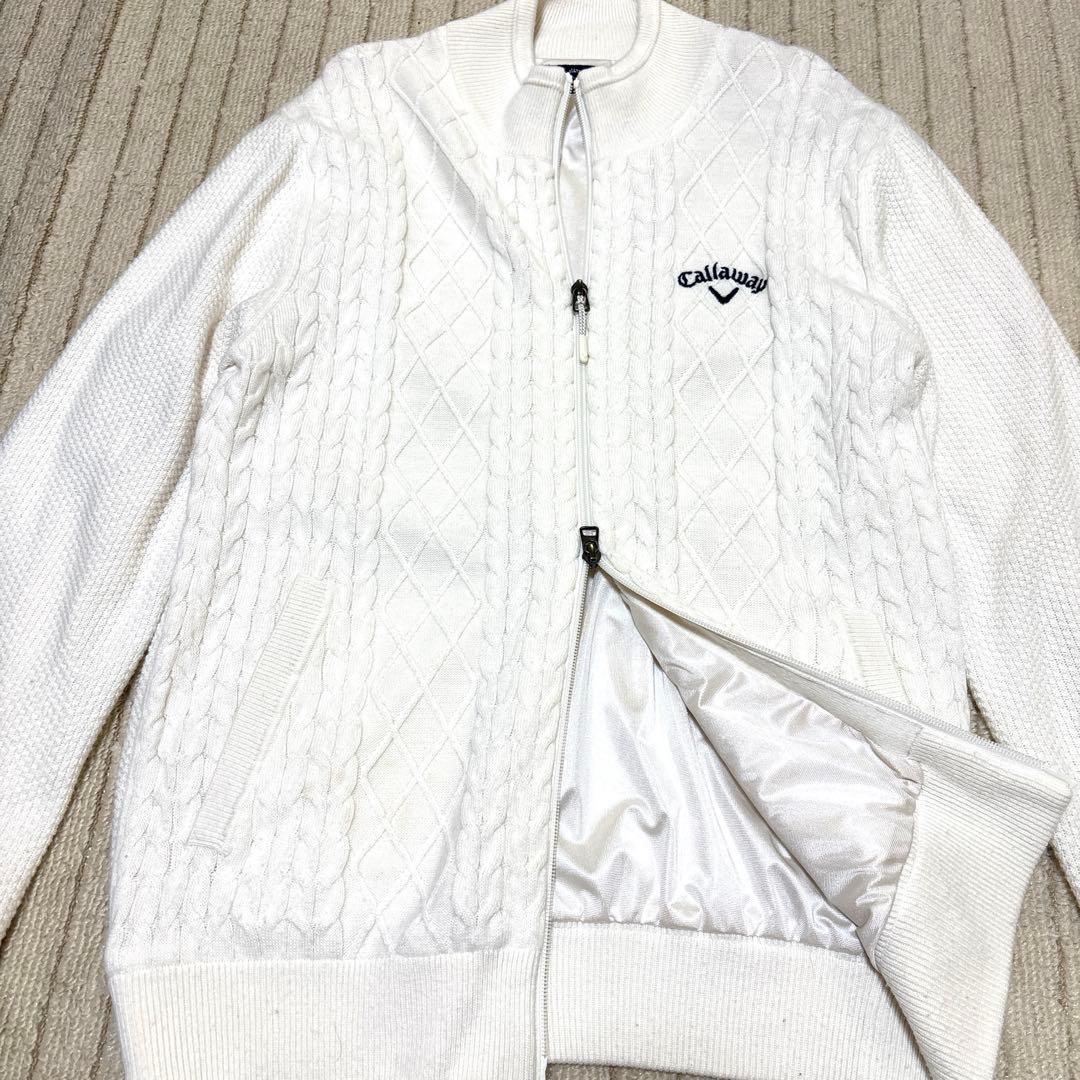 【美品】Callaway キャロウェイ　ゴルフジャケット　裏地　ダブルジップ　Ｌ