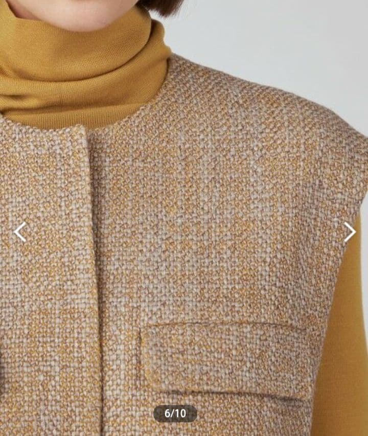 【お値下げ】トゥモローランドコレクション　ロービングツイード ジレブルゾン