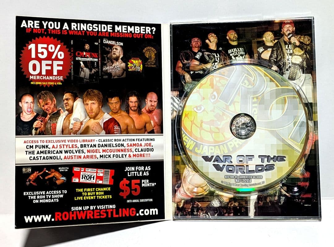 海外プロレス　新日本プロレス　ROH　プロレスDVD3枚まとめ売り