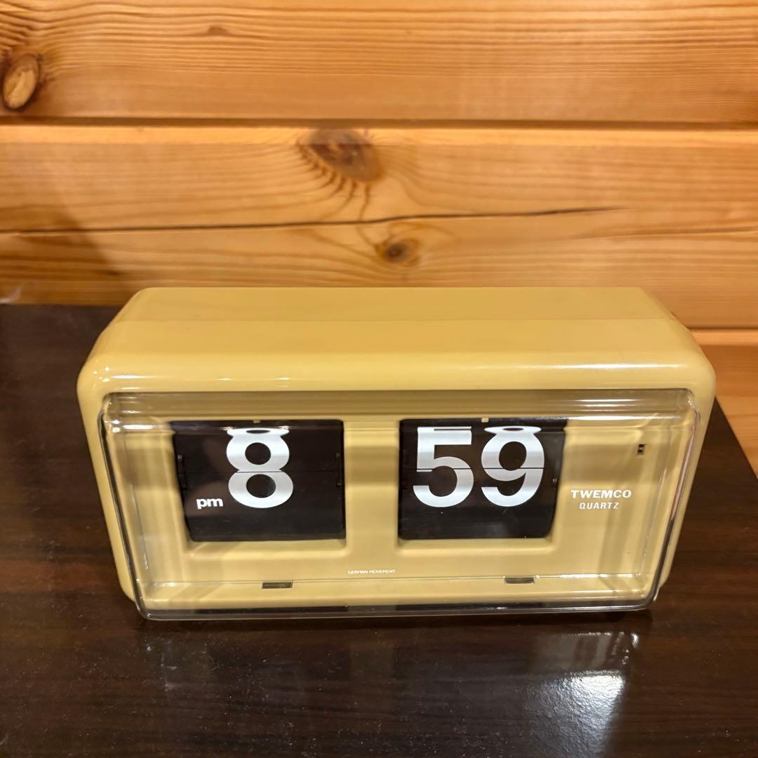 ★動作品★TWEMCO トゥエンコ パタパタ時計QT-30
