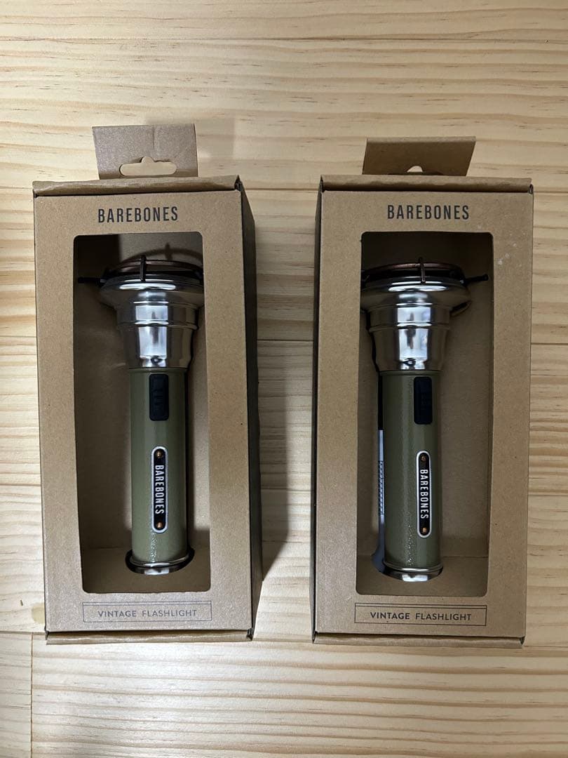 BAREBONES VINTAGE FLASHLIGHT オリーブ 2個セット