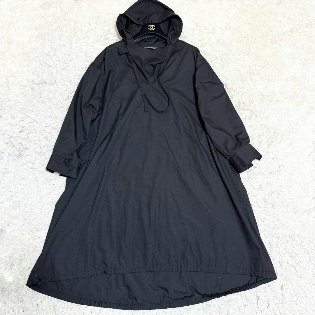 大きい/美品✨mizuiroind ミズイロインド ワンピース フード ロング