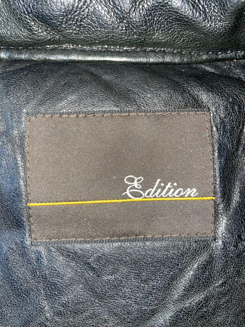 Edition黒 本革　レザーダウンベスト　格安出品！