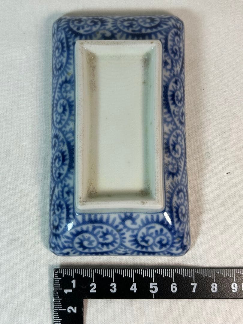 古伊万里写し タコ唐草角小皿 6枚　無傷