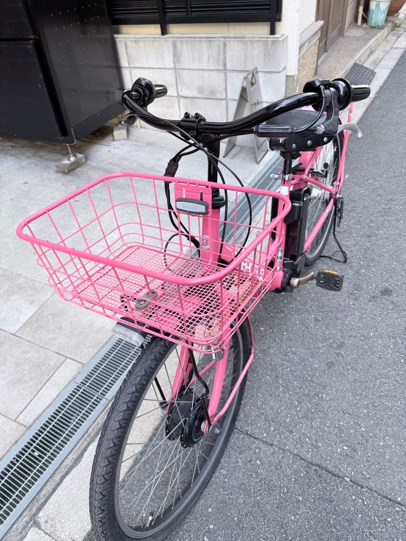 大阪府　ブリヂストン　ステップルーズ 電動アシスト自転車 ピンク