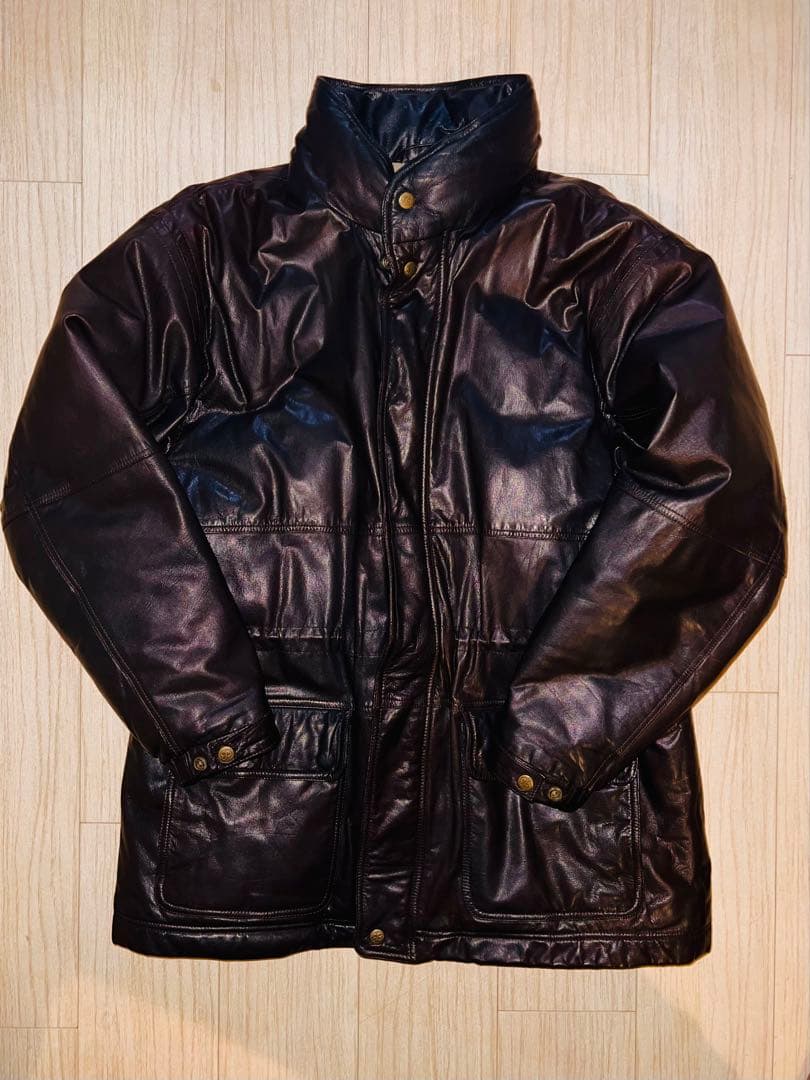 スペシャル vintage 美品 80s エディーバウアー レザー ダウンコート