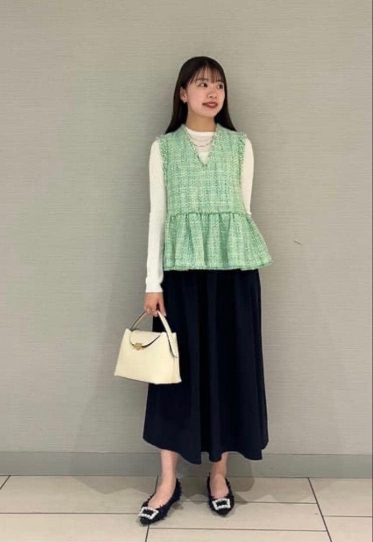 トゥモローランド Ballsey カラースパングルツイードペプラムプルオーバー