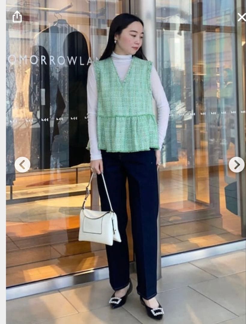 トゥモローランド Ballsey カラースパングルツイードペプラムプルオーバー
