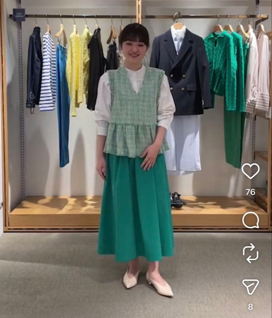 トゥモローランド Ballsey カラースパングルツイードペプラムプルオーバー
