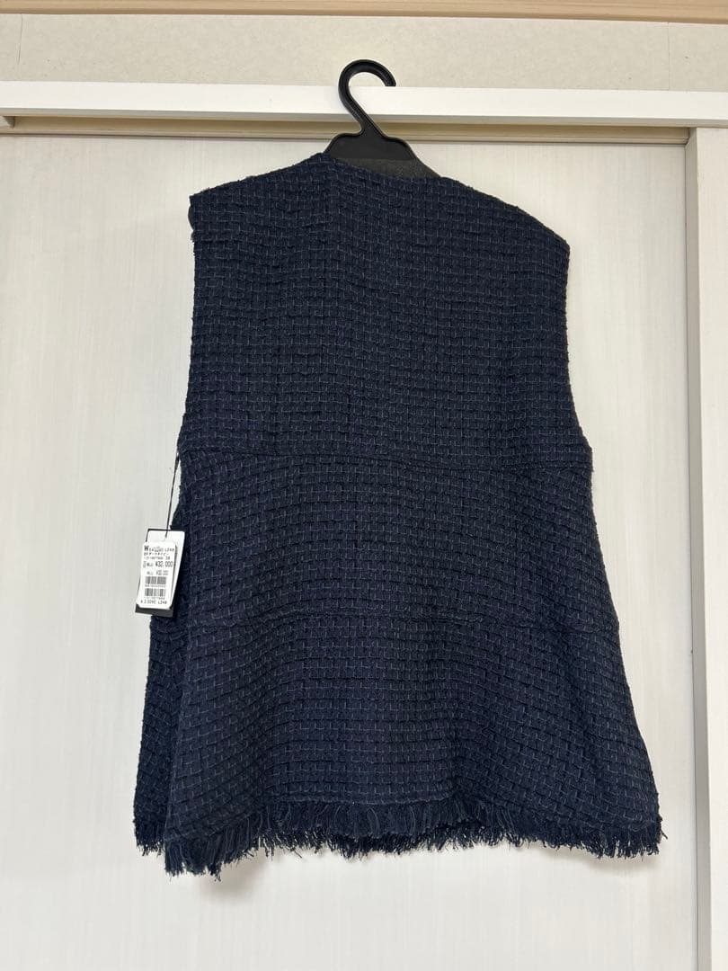 ダークネイビー ツイード ベスト　ヤマダヤ　aga