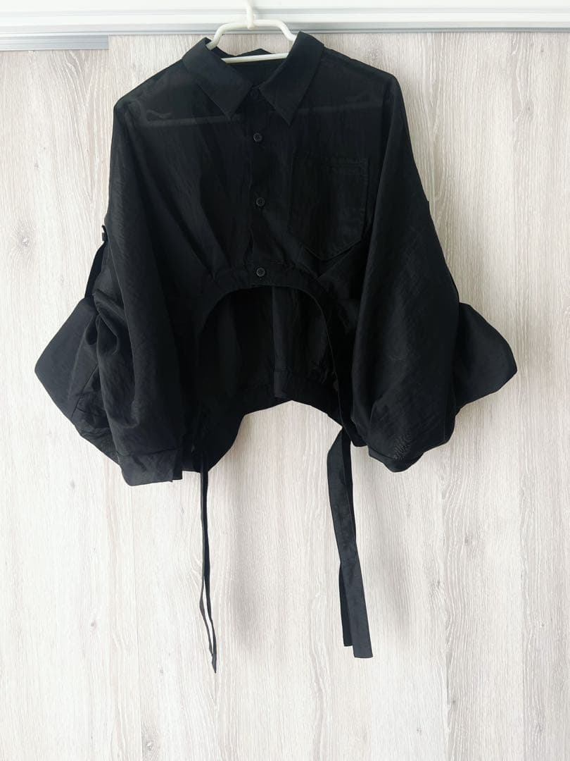 トップス OMMO SHEER SHORT SHIRT
